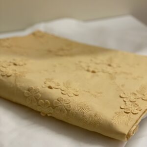 yellow chikankari 2 piece unstitched suit – shirt & trouser