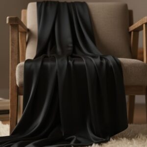 black charmeuse silk